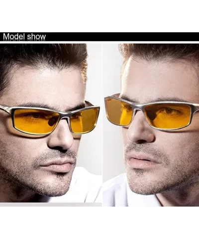 Anti Glare Night-vision Glasses For Headlight Polarized Driving Glasses 2179 - Silver /Yellow - CE18EZO4NST $28.95 Wrap