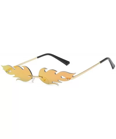 Fashion Sunglasses Rimless Irregular Trending - Red - CT18THQ69XH $17.94 Rimless