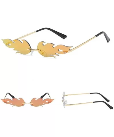 Fashion Sunglasses Rimless Irregular Trending - Red - CT18THQ69XH $17.94 Rimless