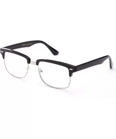 Babo" Slim Oval Style Celebrity Fashionista Pattern Temple Reading Glasses Vintage - 9054 Black/Silver - CN11PBOFYM1 $11.76 Oval