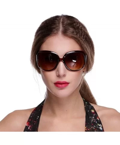 Women's Retro Vintage Sunglasses Shades Oversized Designer Lens Outdoor Driving Eyewear Glasses Sunglasses - C818RRZ64NT $16....