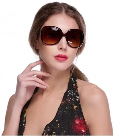 Women's Retro Vintage Sunglasses Shades Oversized Designer Lens Outdoor Driving Eyewear Glasses Sunglasses - C818RRZ64NT $16....