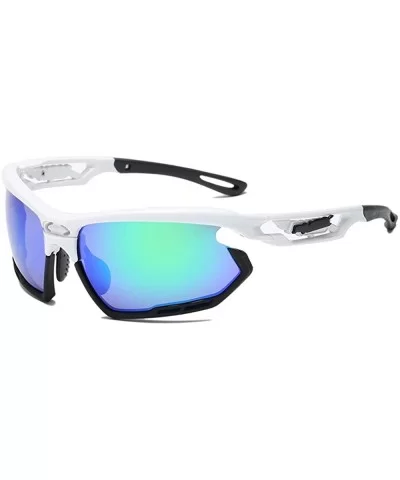 Polarized Sunglasses Protection Comfortable Designer - Green Mirrored 1 - CH18KR75H7Y $25.60 Sport