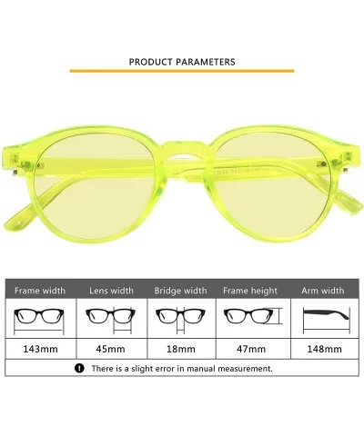 UV Blocking Protection Glasses Men's and Women's Vintage Full Frame Sunglasses - Green - C518R003U9Z $13.11 Round