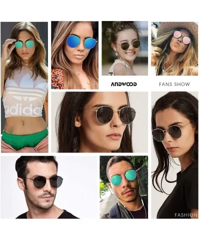Round Sunglasses Circle for Women Small Polarized Men Retro Trendy Vintage Sun Glasses JADE - CA18WO6MNHX $17.26 Round