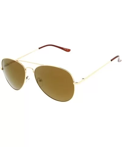 Classic Metal Aviator Sunglasses w/Spring Temples (Gold Mirror) - CH110A7JUPP $12.43 Aviator