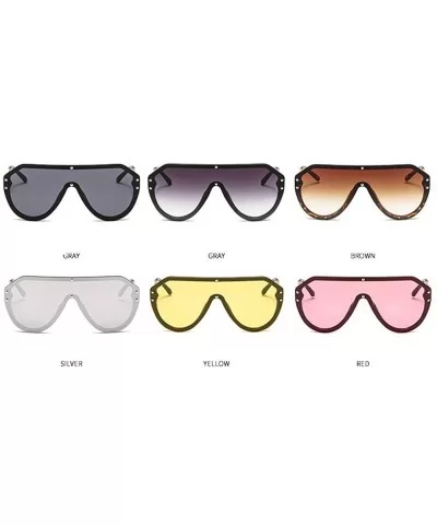 New One Piece Rimless Transparent pilot Sunglasses for Women Tinted Candy Colored Glasses UV400 Shades - CN18LD279SD $16.04 G...