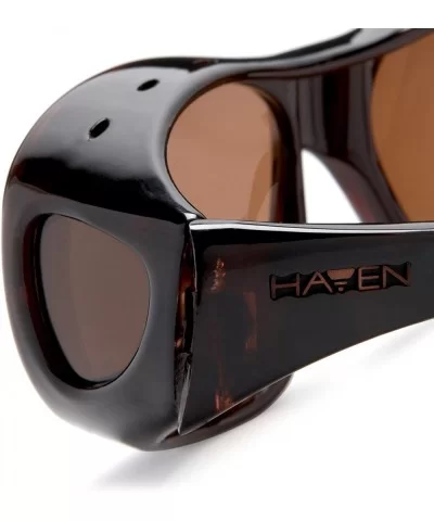 Women's Haven-rainier Rectangular Fits Over Sunglasses - Tortoise Frame/Amber Lens - CB11418SUSN $37.11 Oversized