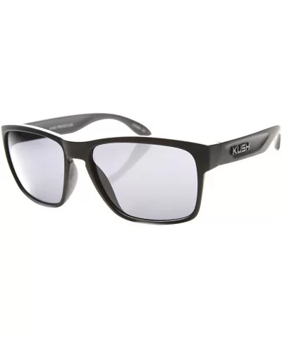 Lightweight Medium Square Frame Sunglasses - Black-grey Smoke - C911Y9UFOP5 $13.82 Square