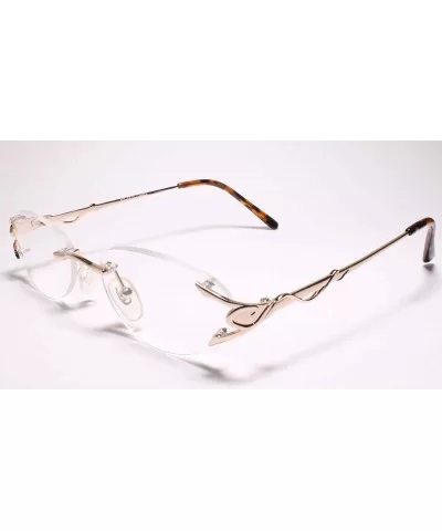 Womens Vintage Oval Gold Rimless 1.50 Reading Glasses - MODEL1672V - CM193HRYDIA $23.91 Oval