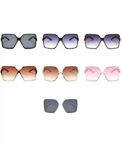 Sexy Leopard Oversized Square Sunglasses Men Lens Big Frame Sun Glasses Women UV400 Silver Gradient Eyewear - CR18U7DGU42 $15...