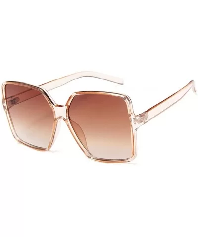 Sexy Leopard Oversized Square Sunglasses Men Lens Big Frame Sun Glasses Women UV400 Silver Gradient Eyewear - CR18U7DGU42 $15...