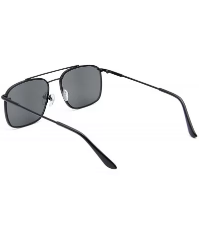 Square Aviator Polarized Sunglasses for Men Women Fashion Laminated Mirrored Retro Sun Glasses - Silver - CZ18WQGDD0G $14.86 ...