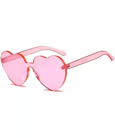 Women Fashion Heart-shaped Shades Sunglasses Integrated UV Candy Colored - 7133b - CV18RS5AH6R $14.25 Goggle