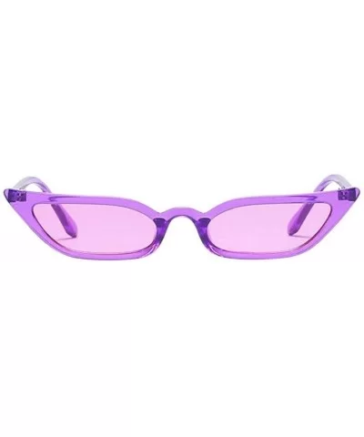 Cat Eye Sunglasses - Women Retro Vintage Small Frame UV400 Eyewear (Purple) - Purple - C118DTN5D5H $10.28 Aviator