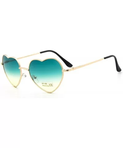 Fashion Heart Shaped Sunglasses Women Metal Clear Red Lens Glasses Sun Mirror Oculos De Sol - C1 Pink - CE197A27C58 $30.79 Go...