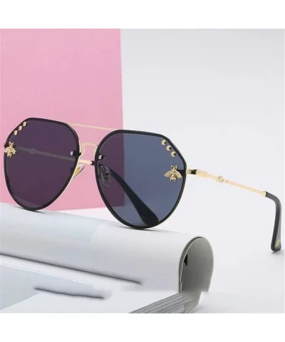 Fashion Women Small Bee Sunglasses Colourful Rivet Glasses Female Male Outdoor Traveling Eyeglasses UV400 - 2 - C718XZSRXNM $...