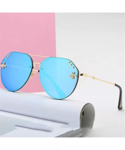 Fashion Women Small Bee Sunglasses Colourful Rivet Glasses Female Male Outdoor Traveling Eyeglasses UV400 - 2 - C718XZSRXNM $...