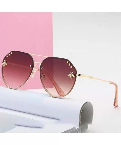 Fashion Women Small Bee Sunglasses Colourful Rivet Glasses Female Male Outdoor Traveling Eyeglasses UV400 - 2 - C718XZSRXNM $...