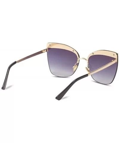 New sunglasses - women's retro vintage half metal frame cat eye sunglasses - C - C618SL5EK9R $58.37 Cat Eye