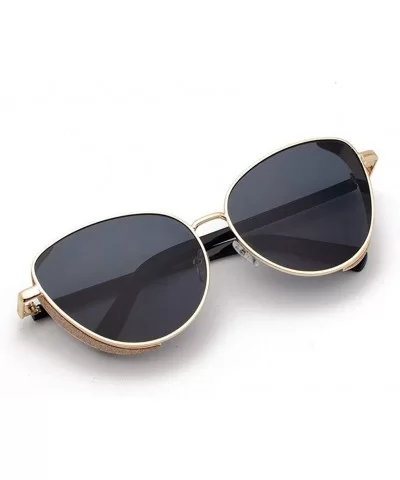 Polarized Protection Sunglasses Cat Eye Sunglass - Black - CD1902Y6WDK $16.26 Oversized