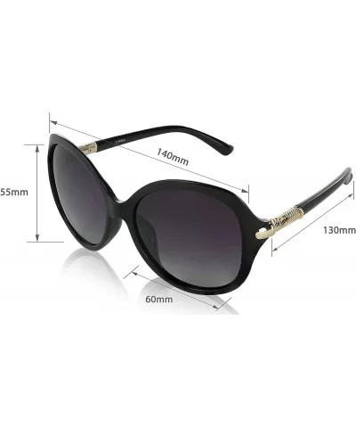 Butterfly Framed Oversized Polarized Sunglasses For Women UV400 - Paper White - CB185O0G2SM $16.90 Rectangular