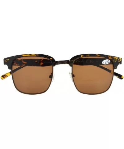 Mens Bifocal Sunglasses Semi-Rimless Brown Lens +1.0 - R125-brown Lens - CX17XHMD20D $12.66 Semi-rimless