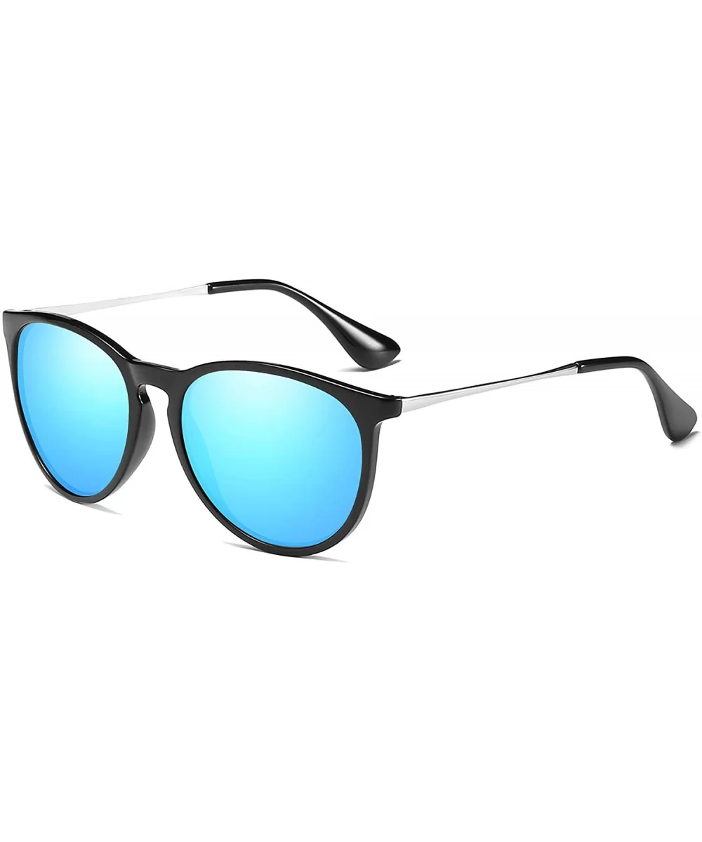 Women's Polarized Sunglasses Cat Eye Sunglasses Aviator Wayfarer Sunglasses Case - Blue - CL12JDZRSDL $14.55 Aviator