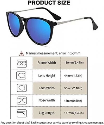 Women's Polarized Sunglasses Cat Eye Sunglasses Aviator Wayfarer Sunglasses Case - Blue - CL12JDZRSDL $14.55 Aviator