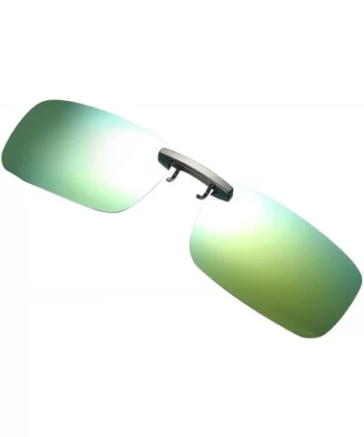 Detachable Night Vision Lens Driving Metal Polarized Clip On Glasses Sunglasses - Gold - CZ193XHKWQ3 $13.49 Rimless