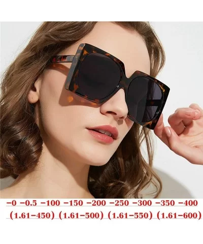 Men Nearsighted Square Polarized Sunglasses Women Retro Myopic Oversized Sun Glasses Optical Goggle - CB18YOWXOOX $37.65 Square