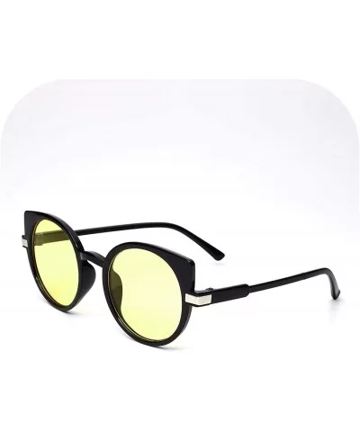 Classic Fashion Cat Eyes Women Sunglasses Sexy Designer Trend Products Glasses Adult - 8black-yellow - CA197Y788NO $24.53 Goggle