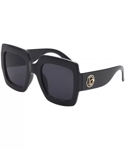 Women Men Polarized Classic Retro UV400 Oversized Sunglasses for Summer - B - CY18NSIN0KO $11.33 Semi-rimless
