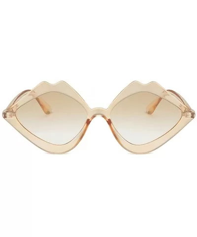 Vintage Sunglasses-Women's Jelly Sunshade Candy Color Glasses - Khaki - C918RURT2OX $9.27 Square