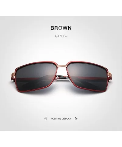 Men's Polarized Sunglasses Fashion Beach Travel Sunglasses UV 400 Protection - Brown - C818GG434RA $33.19 Rectangular