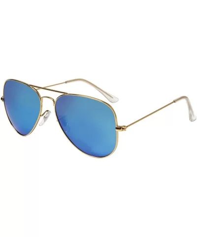 Designer Classic Aviator Metal Frame Polarized Sunglasses Men Women Sun Glasses Lightweight 3025 - CE121TCVMWT $27.14 Aviator