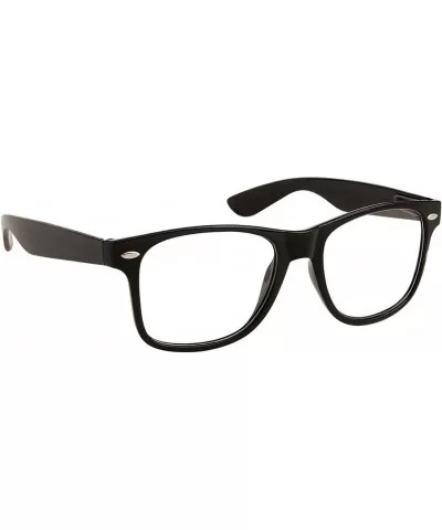 Nerd Glasses Classic Fashion Frame Clear Lens Square Round Rectangle - A1 Classic Frame Black - C012BV1VMTV $10.86 Oversized