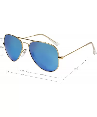 Designer Classic Aviator Metal Frame Polarized Sunglasses Men Women Sun Glasses Lightweight 3025 - CE121TCVMWT $27.14 Aviator