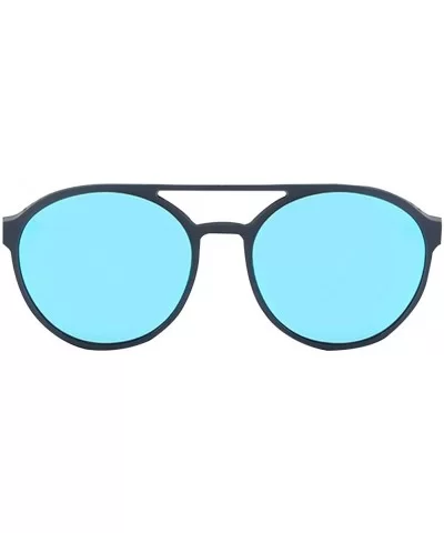 Steampunk Retro Round Sunglasses - UV400 Glasses for Men and Women - Blue+blue - CU18UDXEXAK $13.05 Round