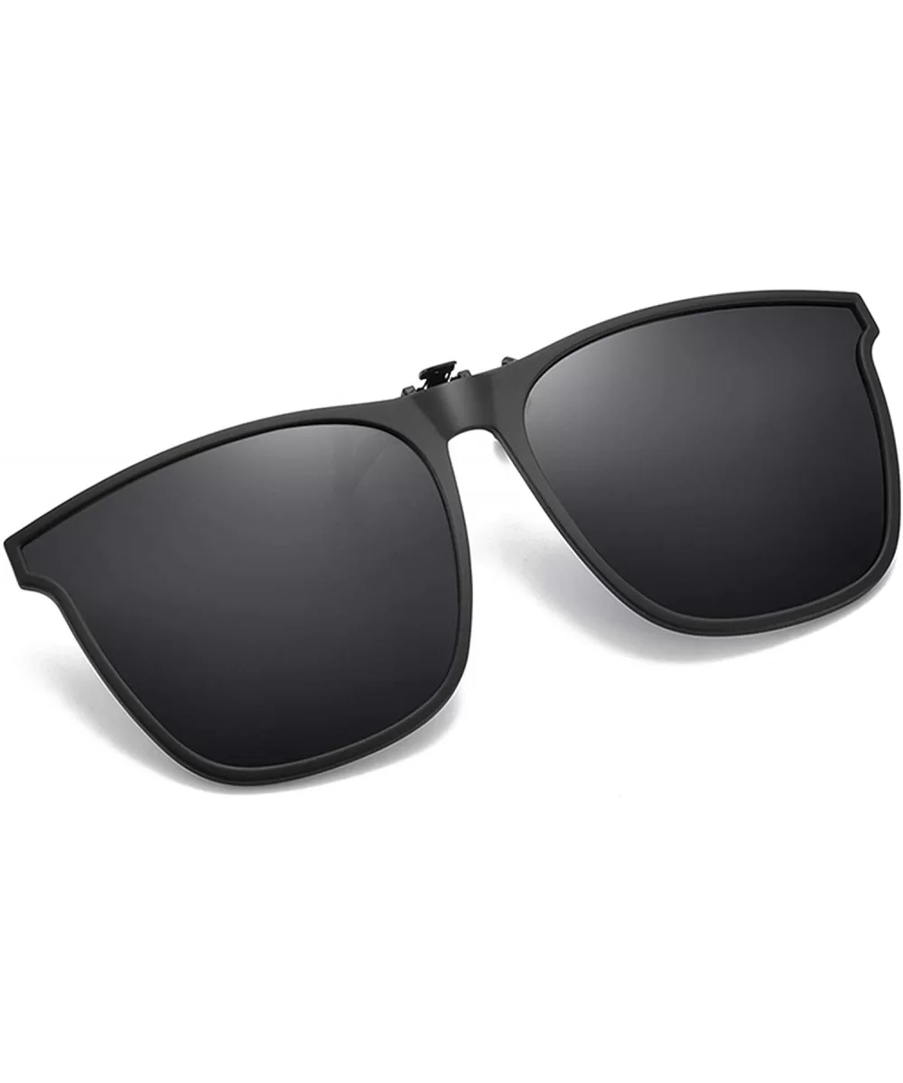 Clip On Sunglasses Polarized Unisex Large Lightweight For Prescription Glasses - C1198UC8XK7 $22.37 Square