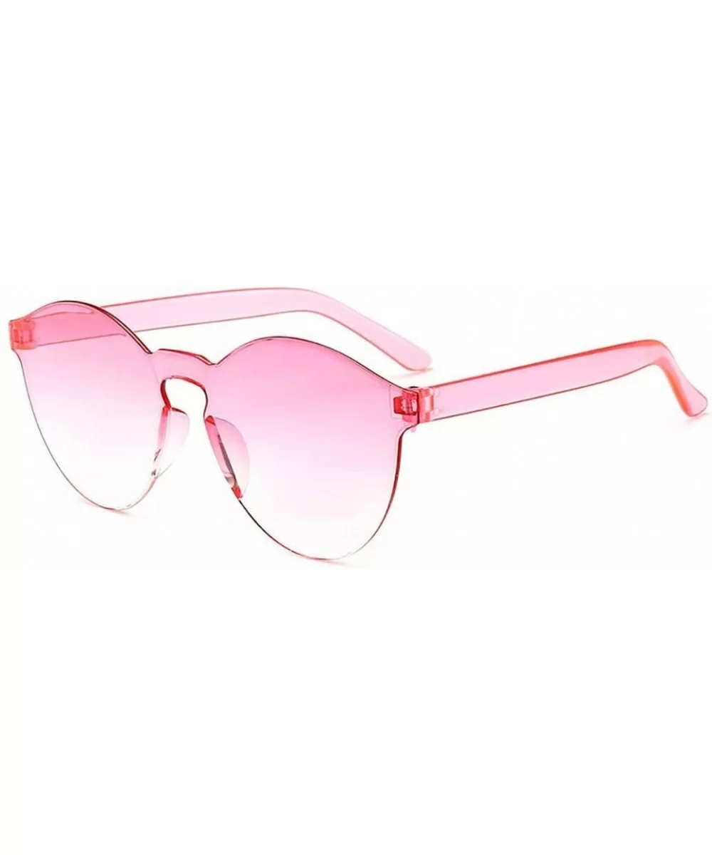 Unisex Fashion Candy Colors Round Outdoor Sunglasses Sunglasses - Pink - C7199XLC3YU $22.15 Round