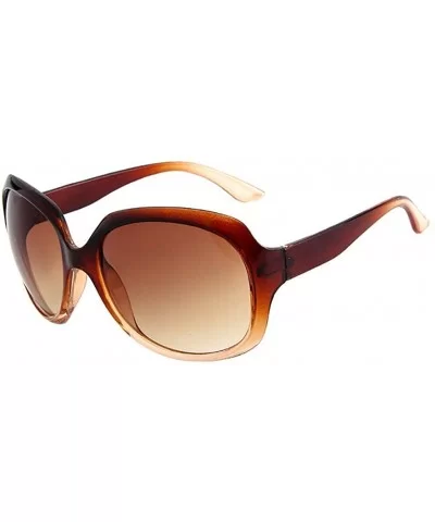 New Women Vintage Sunglasses Casual Large Frame Retro Eyewear Fashion Ladies Sunglasses - D - C518SQSTN47 $7.58 Goggle