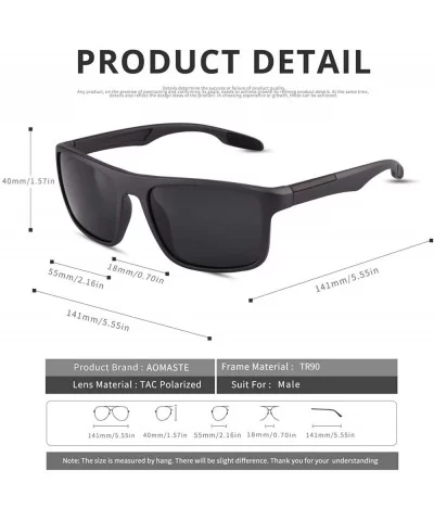 Polarized Sunglasses Unbreakable Protection - Matt Grey Frame/Grey Lens - CD18U0ZKK0G $20.60 Rectangular