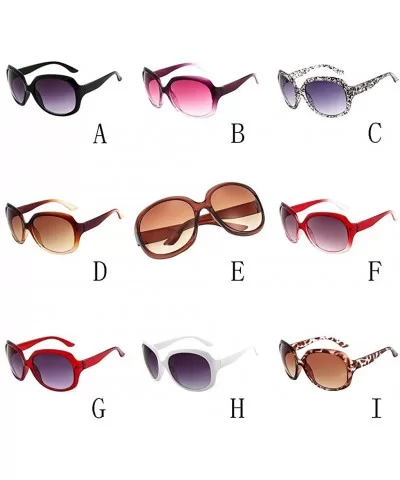 New Women Vintage Sunglasses Casual Large Frame Retro Eyewear Fashion Ladies Sunglasses - D - C518SQSTN47 $7.58 Goggle