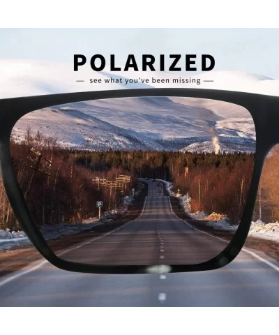 Polarized Sunglasses Unbreakable Protection - Matt Grey Frame/Grey Lens - CD18U0ZKK0G $20.60 Rectangular