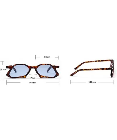 Vintage Polygon Sunglasses Men High Fashion Sun Glasses for Ladies Unisex Gift - Leopard With Brown - CR18HDWY04R $12.23 Square