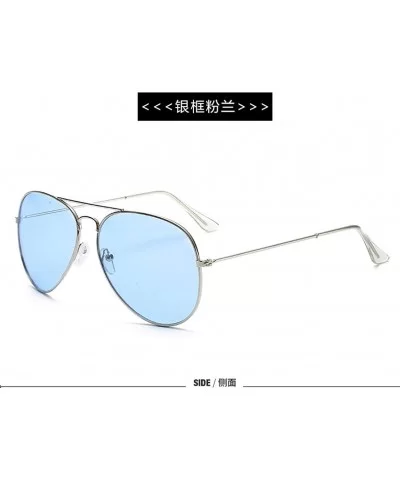 Sunglasses colorful two-color Sunglasses dazzling ocean film sunglasses sunglasses - Silver Frame - Pink - CA18AA22IMC $53.65...