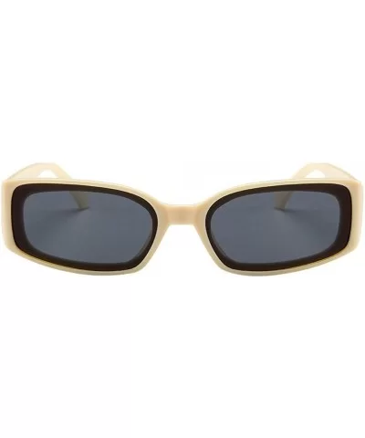 Unisex Lightweight Fashion Sunglasses Acetate Frame Mirrored Polarized Lens Glasses - Beige - CX18TEN25UA $11.70 Goggle