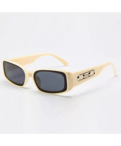 Unisex Lightweight Fashion Sunglasses Acetate Frame Mirrored Polarized Lens Glasses - Beige - CX18TEN25UA $11.70 Goggle