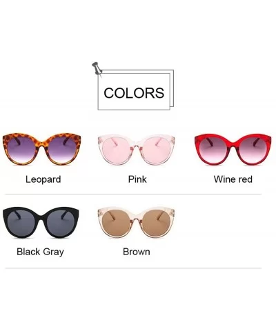 Vintage Pink Cat Eye Sunglasses Women Fashion Mirror Cateye Round Sun Glasses Shades UV400 - Pink - CQ1984A83CG $42.17 Round